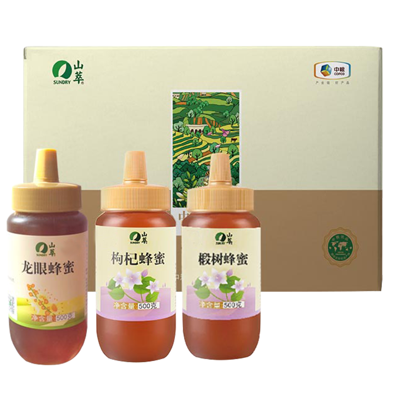 中粮“山萃中华蜜园”蜂蜜礼盒 1500g