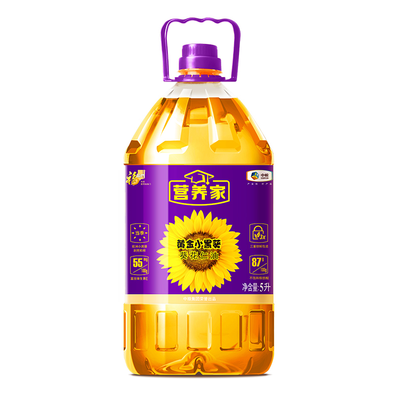 中粮福临门营养家黄金小黑葵葵花仁油 5L