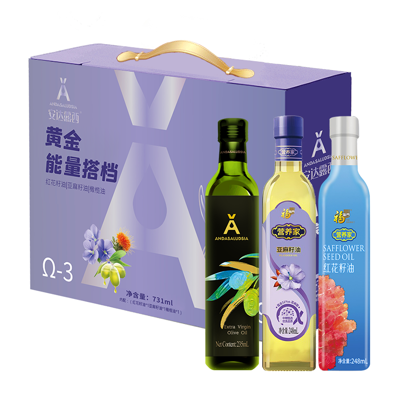 中粮福临门黄金能量组合搭档礼盒731ml
