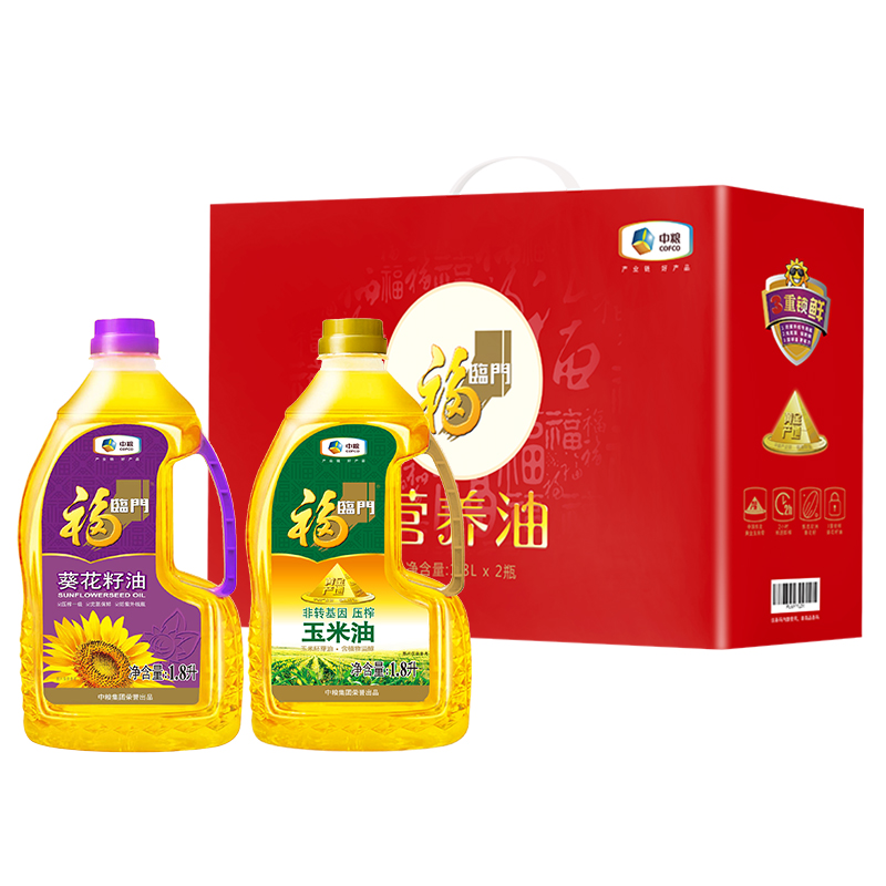 中粮福临门营养油礼盒1.8L*2
