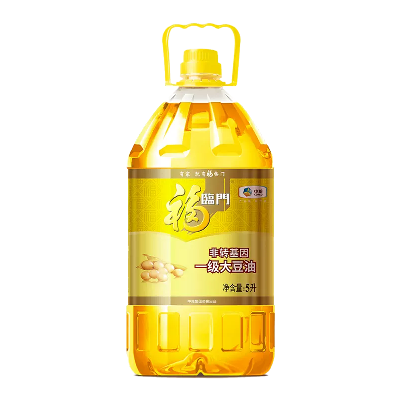 中粮福临门非转基因一级大豆油5L