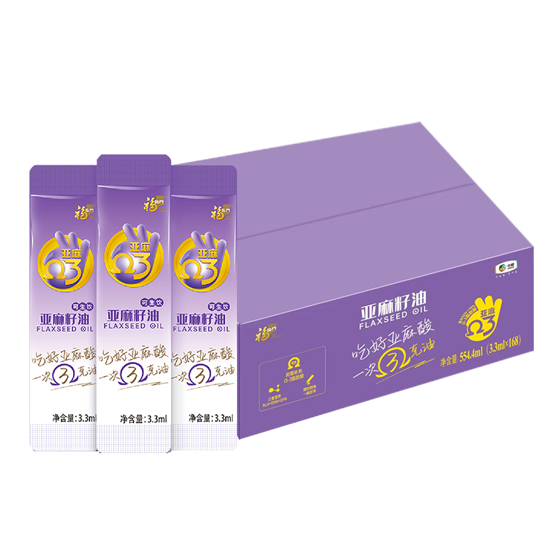 中粮福临门亚麻籽油554.4ml（3.3ml*168）
